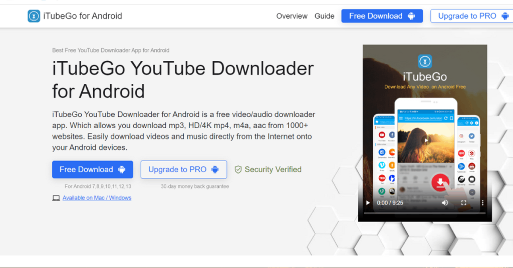 iTubeGo is a powerful video downloader app